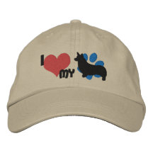 I Love my Pembroke Welsh Corgi Embroidered Hat