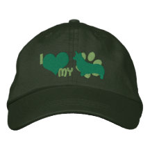 I Love my Pembroke Welsh Corgi Embroidered Hat