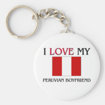 I Love My Peruvian Boyfriend Keychains