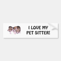 I LOVE MY PET SITTER! BUMPER STICKER