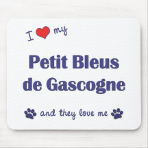 I Love My Petit Bleus de Gascogne (Multiple Dogs) Mouse Pads
