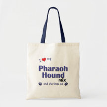 I Love My Pharaoh Hound Mix (Female Dog) Canvas Bags