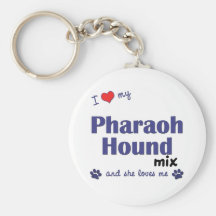 I Love My Pharaoh Hound Mix (Female Dog) Key Chains