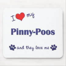 I Love My Pinny-Poos (Multiple Dogs) Mousepad