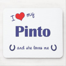 I Love My Pinto (Female Horse) Mouse Pads