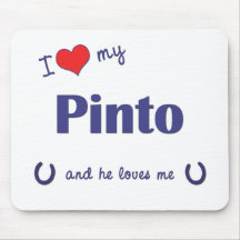 I Love My Pinto (Male Horse) Mousepads