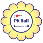 I Love My Pit Bull (Female Dog) Photo Cut Outs