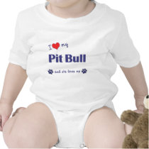 I Love My Pit Bull (Female Dog) T-shirts