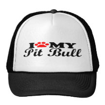 I Love My Pit Bull Hat