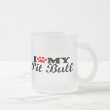 I Love My Pit Bull Mug