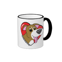 I Love my Pit Bull Mug (Cartoon)