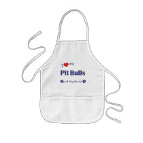 I Love My Pit Bulls (Multiple Dogs) Apron