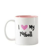 I Love My Pitbull / American Staffordshire Terrier Coffee Mugs