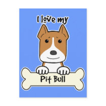 I Love My Pitbull Post Cards