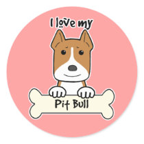 I Love My Pitbull Stickers