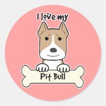 I Love My Pitbull Sticker