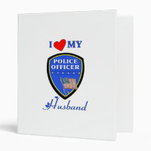 I Love My Police Husband Vinyl Binder