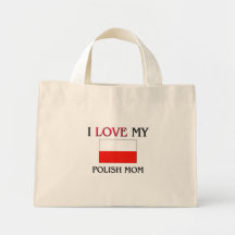 I Love My Polish Mom Canvas Bags
