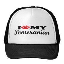 I Love My Pomerainian Trucker Hats