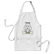 I Love My Poodle Apron