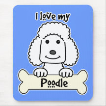 I Love My Poodle Mouse Pad