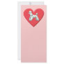 I Love My Poodle Red Heart Art Print Personalized Rack Card