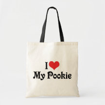 I Love My Pookie Canvas Bag