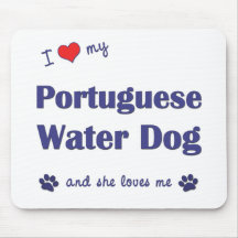 I Love My Portuguese Water Dog (Female Dog) Mouse Mat