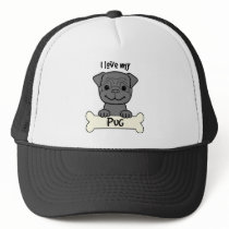I Love My Pug Trucker Hat