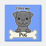 I Love My Pug Magnets