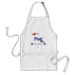 I Love My Pug Mix (Female Dog) aprons