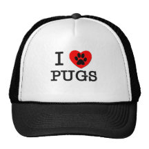 I LOVE MY PUGS HATS