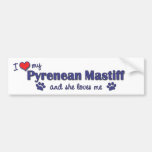I Love My Pyrenean Mastiff (Female Dog) Bumper Stickers