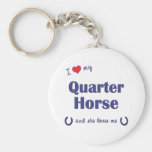 I Love My Quarter Horse (Female Horse) Keychain