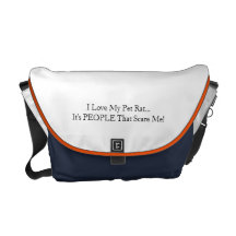 I Love My Rat School Bag Commuter Bags