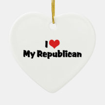 I Love My Republican Ornament