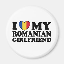 I Love My Romanian girlfriend Fridge Magnets