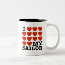I Love My Sailor Coffee Mug