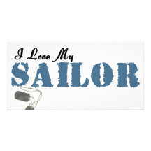 I Love My Sailor Custom Photo Card
