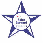 I Love My Saint Bernard (Male Dog) Photo Sculptures