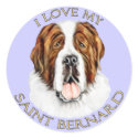 I Love my Saint Bernard stickers