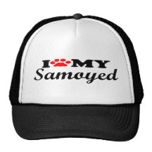 I Love My Samoyed Mesh Hats