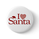I Love My Santa buttons