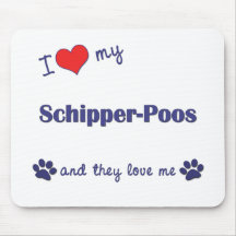 I Love My Schipper-Poos (Multiple Dogs) Mouse Pad