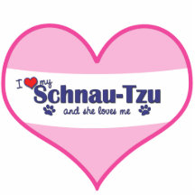 I Love My Schnau-Tzu (Female Dog) Cut Out
