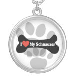 I Love My Schnauzer - Dog Bone Jewelry