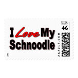 I Love My Schnoodle Dog Gifts and Apparel Stamps