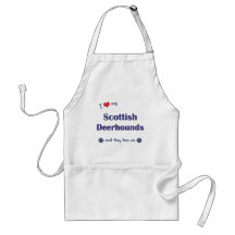 I Love My Scottish Deerhounds (Multiple Dogs) Apron
