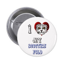 i love my scottish fold pin
