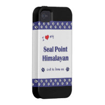 I Love My Seal Point Himalayan (Male Cat) iPhone 4/4S Covers